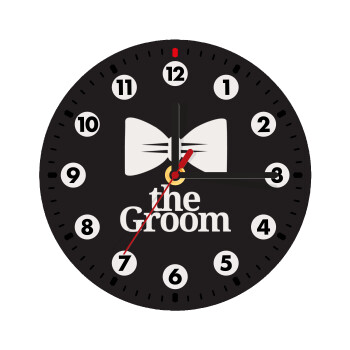 The Groom, Wooden wall clock (20cm)