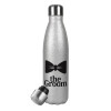 Metallic Glitter Silver Thermos Flask (Stainless steel), double-walled, 500ml