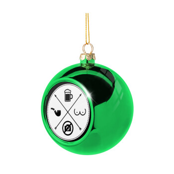 The Bachelor Rules, Green Christmas tree ornament ball 8cm