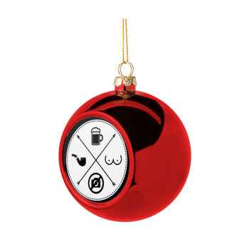 The Bachelor Rules, Christmas tree ball Red 8cm