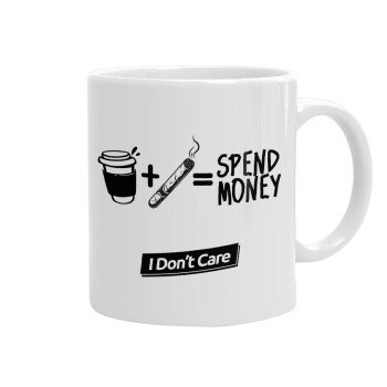 Spend Money, Ceramic coffee mug, 330ml (1pcs)