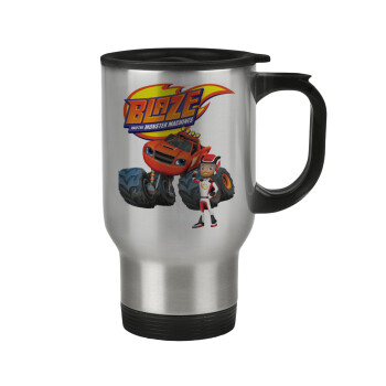 Ο Μπλέιζ και οι Φίλοι του, Stainless steel travel mug with lid, double wall 450ml