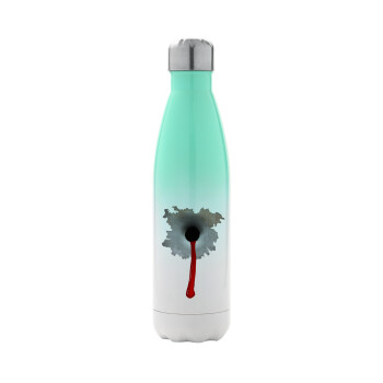Bullet holes, Metal mug thermos Green/White (Stainless steel), double wall, 500ml