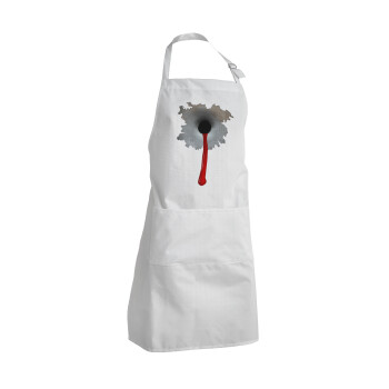 Bullet holes, Adult Chef Apron (with sliders and 2 pockets)