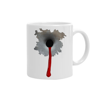 Bullet holes, Ceramic coffee mug, 330ml (1pcs)