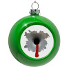 Green Christmas tree ornament bauble 8cm