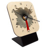 Quartz Table clock in natural wood (10cm)