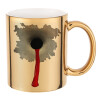 Mug ceramic, gold mirror, 330ml