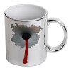 Mug ceramic, silver mirror, 330ml