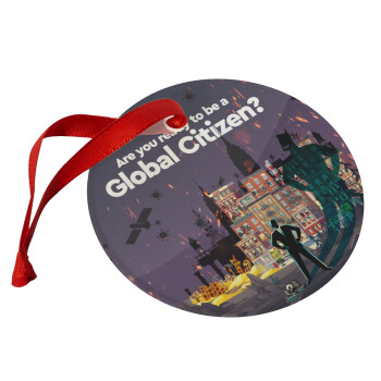 A global Citizen, Christmas ornament glass 9cm