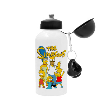 The Simpsons, Μεταλλικό παγούρι νερού, Λευκό, αλουμινίου 500ml