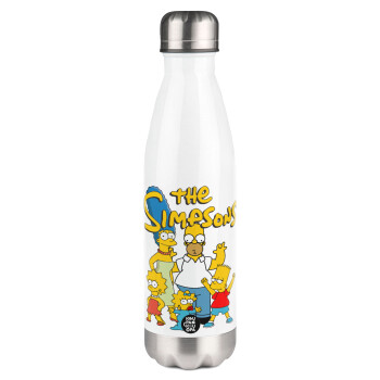 The Simpsons, Metal mug thermos White (Stainless steel), double wall, 500ml