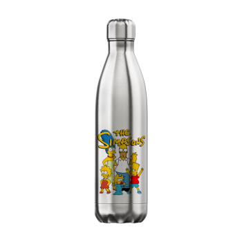 The Simpsons, Μεταλλικό παγούρι θερμός Inox (Stainless steel), διπλού τοιχώματος, 750ml