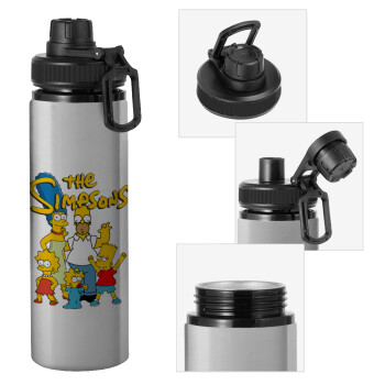 The Simpsons, Metallic water bottle with safety cap, 850ml aluminum