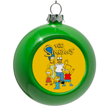 The Simpsons, Green Christmas tree ornament bauble 8cm