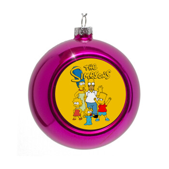 The Simpsons, Purple Christmas tree ornament bauble 8cm