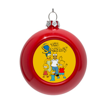 The Simpsons, Red Christmas tree ornament bauble 8cm