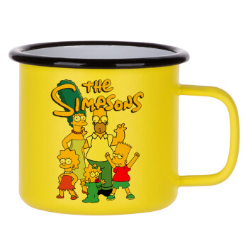 The Simpsons, Κούπα Μεταλλική εμαγιέ ΜΑΤ Κίτρινη 360ml
