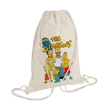 The Simpsons, Backpack bag GYMBAG natural (28x40cm)