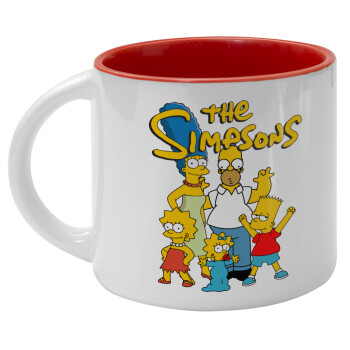 The Simpsons, Κούπα κεραμική 400ml Λευκή/Κόκκινη