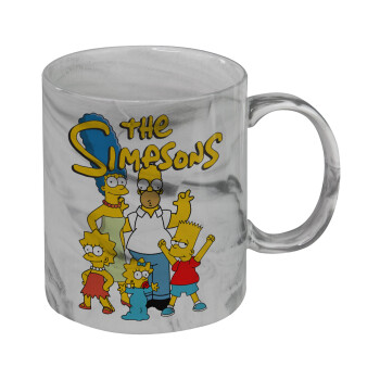 The Simpsons, Κούπα κεραμική, marble style (μάρμαρο), 330ml