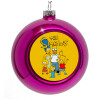 Purple Christmas tree ornament bauble 8cm