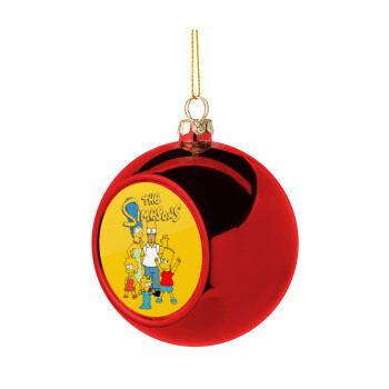 The Simpsons, Christmas tree ball Red 8cm