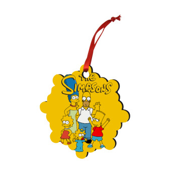 The Simpsons, Christmas ornament snowflake wooden 7.5cm