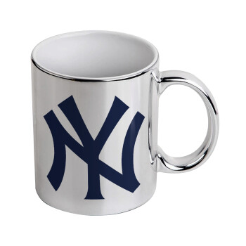 New York , Mug ceramic, silver mirror, 330ml