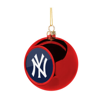 New York , Χριστουγεννιάτικη μπάλα δένδρου Κόκκινη 8cm