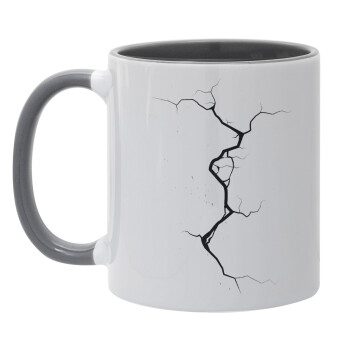 Cracked, Mug colored grey, ceramic, 330ml