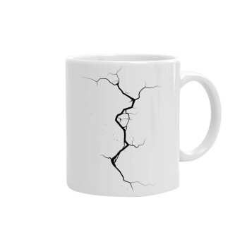 Cracked, Ceramic coffee mug, 330ml (1pcs)