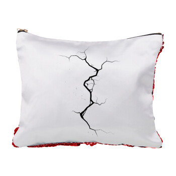 Cracked, Red sequin cosmetic bag