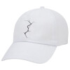 Adult Baseball Cap White 5-panel (POLYESTER, ADULT, UNISEX, ONE SIZE)