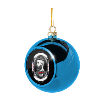 Barber shop, Χριστουγεννιάτικη μπάλα δένδρου Μπλε 8cm