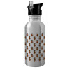 Metallic Silver with straw (600ml)