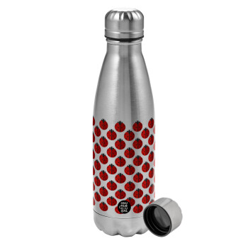 Coccinella, Metallic water bottle, stainless steel, 750ml