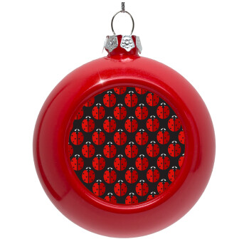 Coccinella, Red Christmas tree ornament bauble 8cm