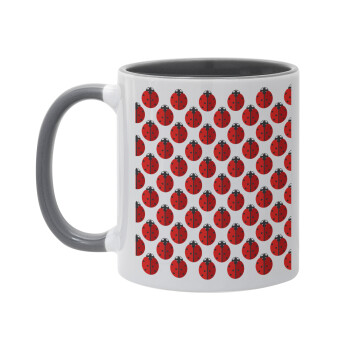 Coccinella, Mug colored grey, ceramic, 330ml