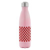 Metal mug thermos Pink Iridiscent (Stainless steel), double wall, 500ml