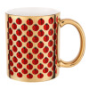 Mug ceramic, gold mirror, 330ml