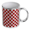 Mug ceramic, silver mirror, 330ml