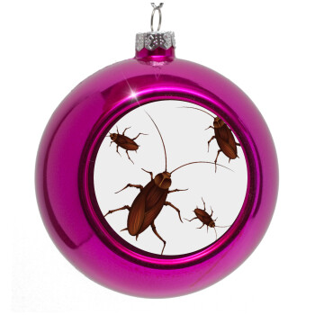 Blattodea, Purple Christmas tree ornament bauble 8cm