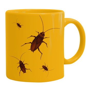 Κατσαρίδα, Κούπα, κεραμική κίτρινη, 330ml (1 τεμάχιο)