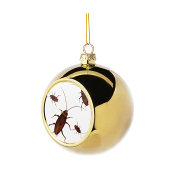 Blattodea, Golden Christmas tree ball ornament 8cm