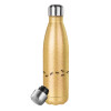 Glitter gold stainless steel thermos bottle, double-walled, 500ml