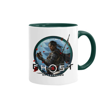 Ghost of Tsushima, Mug colored green, ceramic, 330ml