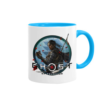 Ghost of Tsushima, Mug colored light blue, ceramic, 330ml