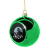 Green Christmas tree ornament ball 8cm