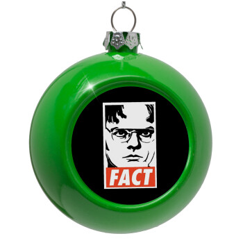 Dunder Mifflin FACT, Green Christmas tree ornament bauble 8cm